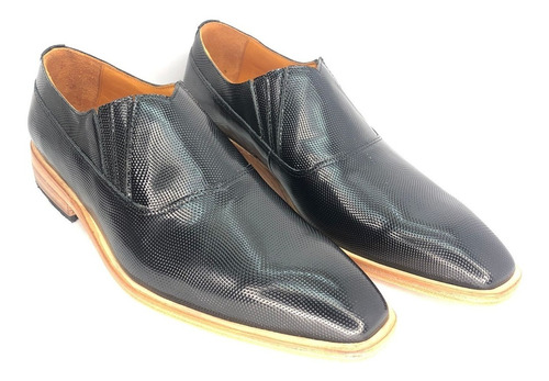 Zapato Vestir Hombre Charol Brillo Elastico Elegante Talbot