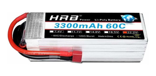 Bateria Lipo Hrb 6s 22.2v 3300mah 60c Deans T Plug