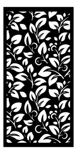 Panel Decorativo De Chapa Calada 0.60x1.20 Diseño Hojas