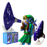 Ocarina De Cerámica Zelda + Base + Cancionero + Funda Gratis