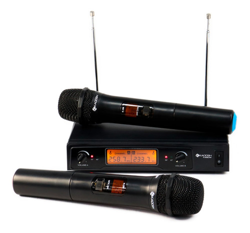 Microfone Sem Fio Duplo Mão Profissional Kadosh K302m