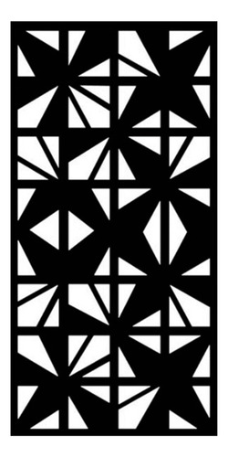 Panel Decorativo De Chapa Calada 0.60x1.20 Diseño Triangulo