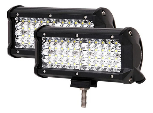 Pack 2 Focos Led Neblinero Barra Recta 120w 40 Led Premium