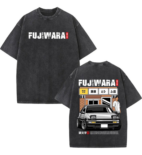 Playera Vintage Initial D Drift Ae86 Estampado Lavado 2026