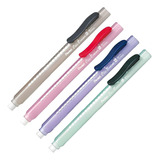 4 Borrador Goma Tipo Lapiz Pentel Clic Eraser 2 Dif Colores