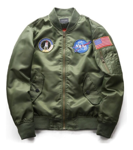 Jaqueta Militar Masculina Slim Bomber Trench