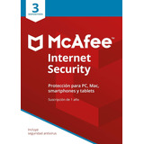 Mcafee Internet Security 2024 - 3 Pcs - 1 Año  En 15 Minutos