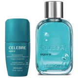 Kit Celebre Agora Colônia + Rollon Masculino 100ml