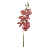 Orquídea Artificial Decorativa Flor Rosa 3d Haste 1 Metro