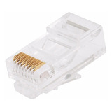 Fichas Macho Conectores Plug Rj45 Cable De Red Cat 6 X 100u