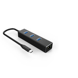 Hub Usb Tipo C Para 3 Portas Usb 3.0 C- Rj45 Lan 10/100/1000