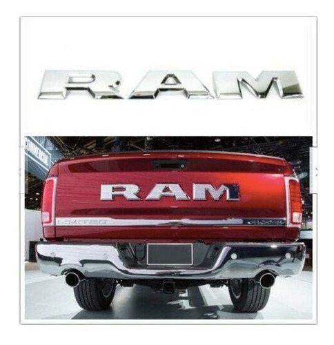 Letras Negras Porton Trasero Dodge Ram 1500 5.7 Hemi  Foto 3