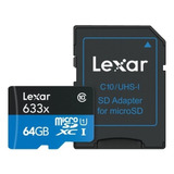 Tarjeta De Memoria Lexar 16gb Microsdhc 633x Con Adaptador S