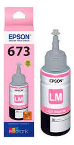 Botella Tinta Epson 673 Magenta Light T673620 L800 Wis  