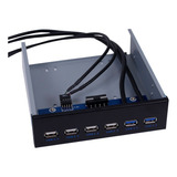 Panel Frontal 5.25'' 2 Usb 3.0 4 Usb 2.0 Para Gabinete