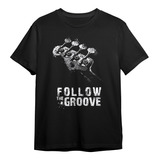 Camiseta Baixo Baixista Follow The Groove Contrabaixo Camisa