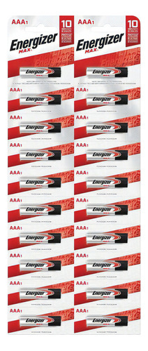 120 X Pilas Aaa Energizer Max E92 Pilas Alcalinas 1.5v