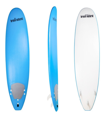 Prancha De Surf Soft 7'6 Funboard + Deck + Quilhas + Leash