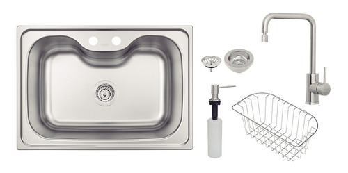 Kit Fregadero Cocina Acero Inoxidable Tramontina 69x49 Cm