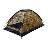 Carpa Camuflada Verde 2 Personas Asgard Camping 2x1.2