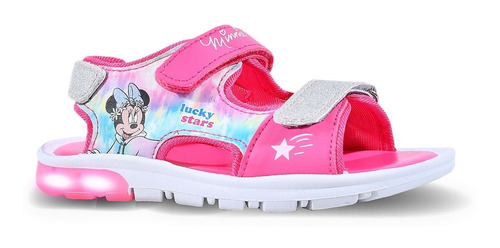 Sandalias Footy Minnie Mouse Disney Luces Led Niñas Abrojos