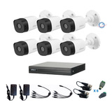 Kit Video Vigilancia 6 Cámaras 1080p Dahua Cctv Baluns