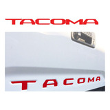Sticker Bl Letras Tacoma Para Tapa Vinil Rojo Brillante 2024