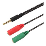 Divisor Cable Splitter Auxiliar 3.5 Mm Micrófono Y Audífono