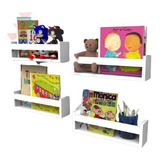 Kit 4 Prateleira Para Livros Infantil Aproveitem 