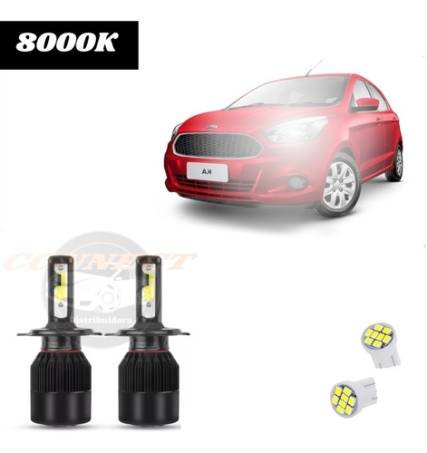 Kit Lampada Super Led Plus Ford Ka 2016 2017 2018 2019 Farol