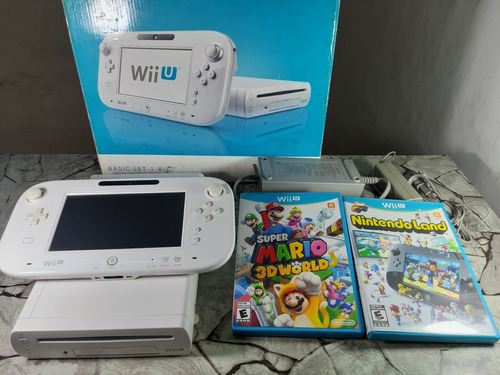 Consola Nintendo Wii U Blanca + 2 Juegos Usado