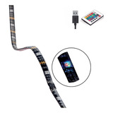 4 Tiras Led Flexible Rgb Estevez Conector Usb Para Tv 14.4w