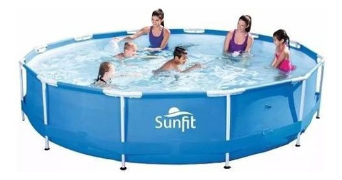 Piscina Sunfit 6500 Litros Estrutural Standard Bestway 6473 Cor Azul