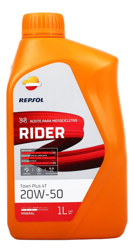 Aceite Repsol Mineral Rider 20w50 Motos 4t Maxima Proteccion Y Limpieza Del Motor