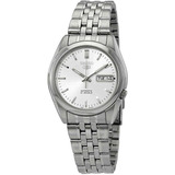 Seiko Serie 5 Reloj Automático De Plata Para Hombre Snk355