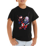 Polera Spidey Y Su Superequipo Gwen Spiderman Miles Morales