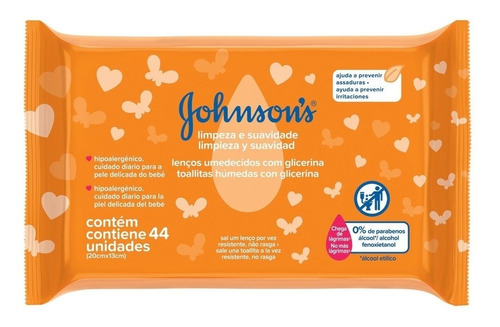 Johnson's Baby Toallitas Humedas Limpieza & Suavidad 44uds