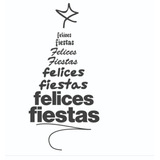 Vinilos Decorativos Felices Fiestas Año Nuevo 50x60cm