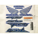 Kit Calcos Completo Honda Cg Titan 150 Esd Azul Laminadas!