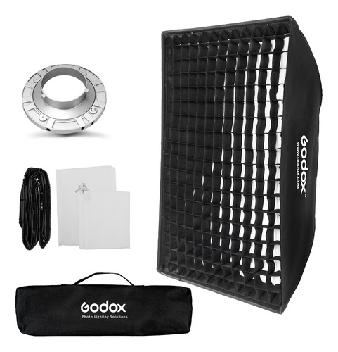 Soft Box Com Grid Bowens Godox 60x90cm Para Flash Tocha