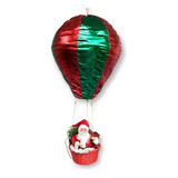 Balao Papai Noel 85cm Enfeite Natal Verde Vermelho Decoracao