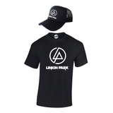 Camiseta Y Gorra Linkin Park Hombre 100%algodon