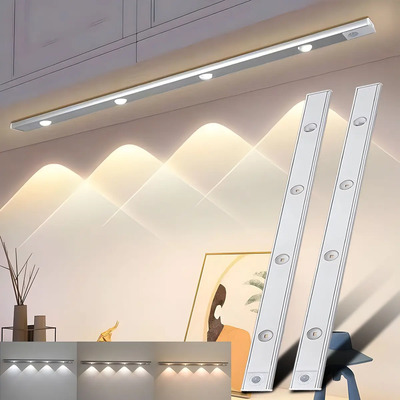 For 2pack 50cm Luz De Led Clóset Usb Con Sensor Movimiento
