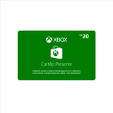 Cartão Presente Xbox Gift Card Microsoft Brasil R$ 20 Reais