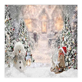 Allenjoy 8x8ft Winter Christmas Backdrop For Photography Sno