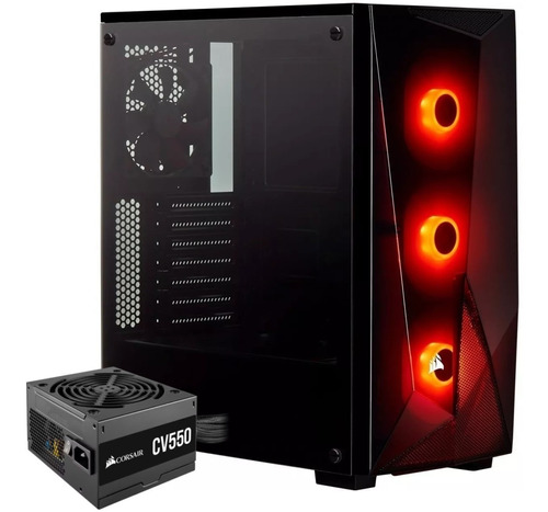 Gabinete Corsair Spec Delta Tg Rgb C/fuente 550w 80+ Bronze*