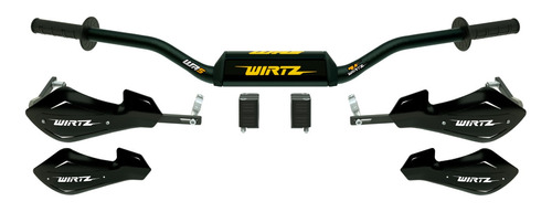 Manubrio Wirtz Fatbar Wr5 28mm Anclaje + Puños + Shock Metal