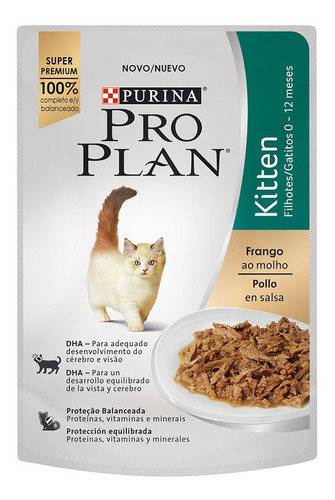 Alimento Pro Plan Optistart Kitten Sabor Pollo En Salsa 85g