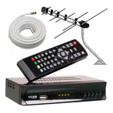 Kit Conversor Digital Full Hd Gravador + Antena + 8m Cabo