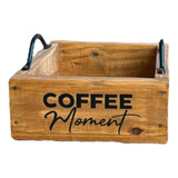 Caja/bandeja De Madera C/ Tiradores De Campo  Coffee Moment 